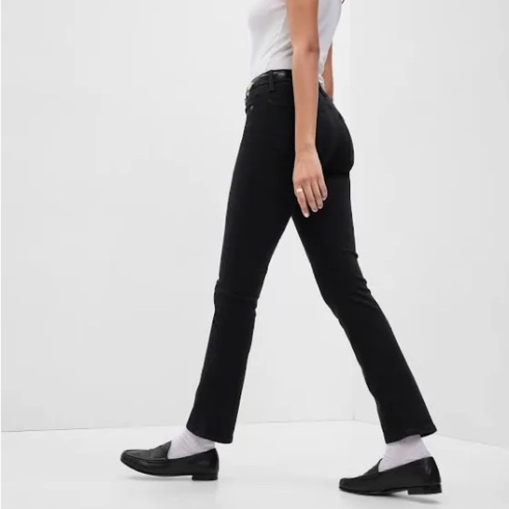 GAP Black Mid Rise Straight Denim Jeans NWT